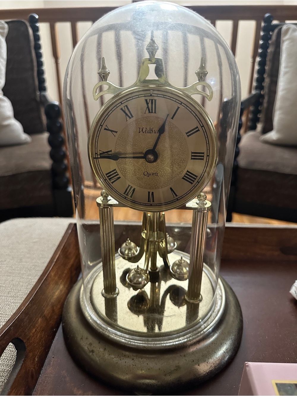 Gold Waltham Quartz Vintage Anniversary Clock